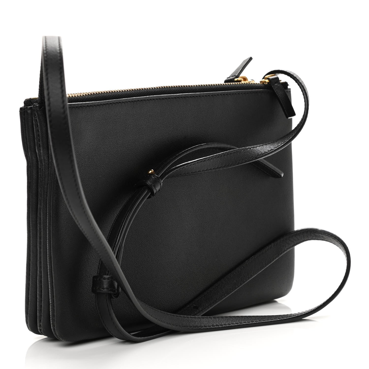 Celine Lambskin Small Trio Crossbody Bag Black 3 of 13