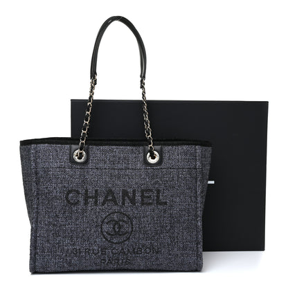 Chanel Lurex Boucle Small Deauville Tote Black 11 of 11