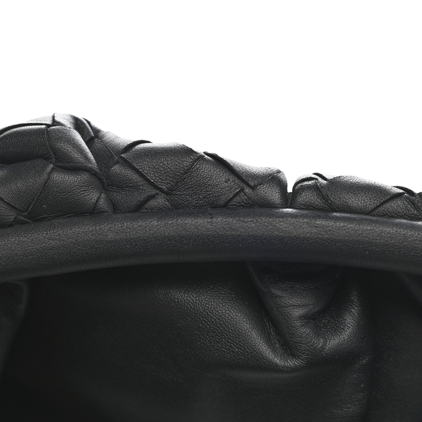Nappa Maxi Intreccio The Pouch Oversized Clutch Black