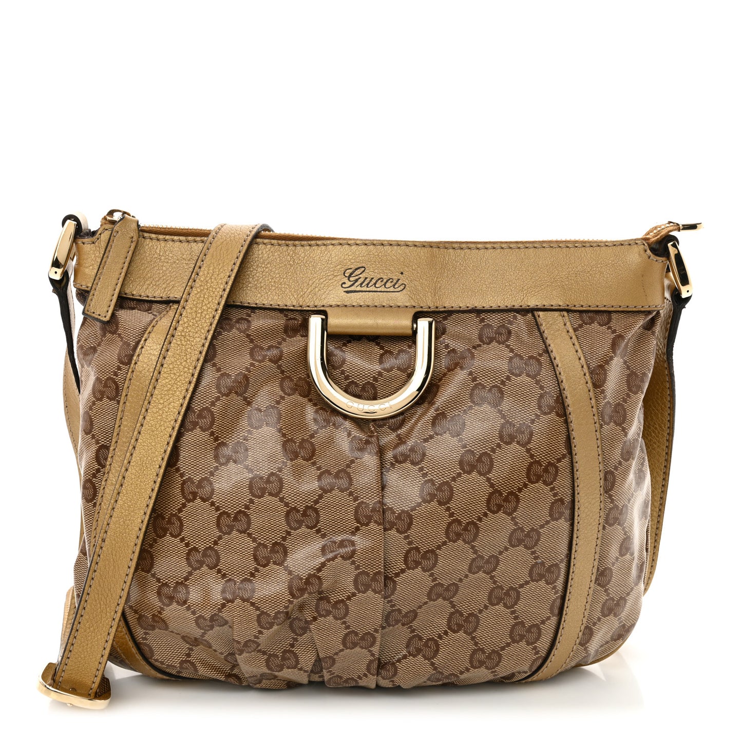 Crystal Monogram Small D Gold Ring Messenger Gold