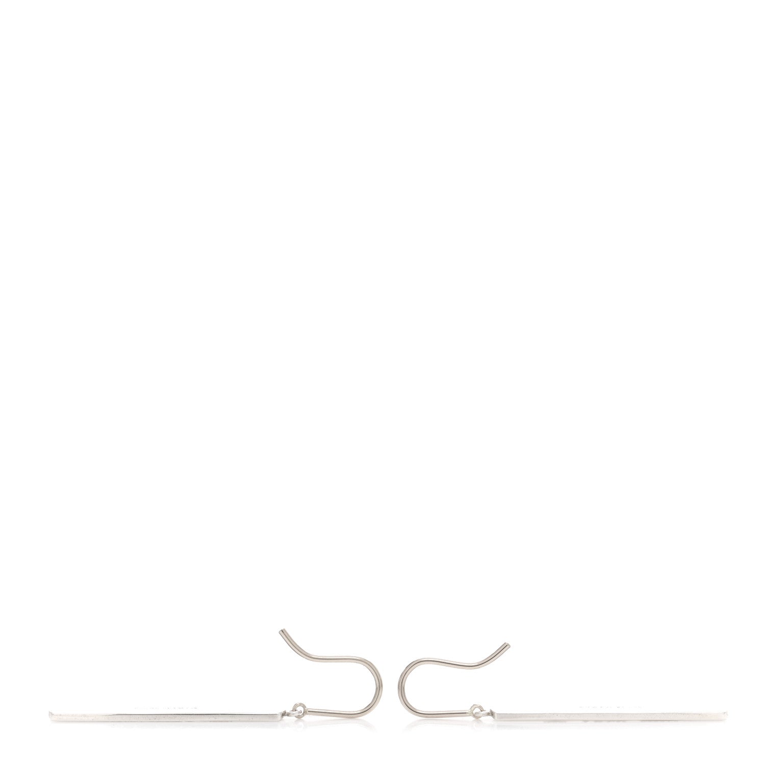 Tiffany Sterling Silver 1837 Bar Drop Earrings 3 of 4