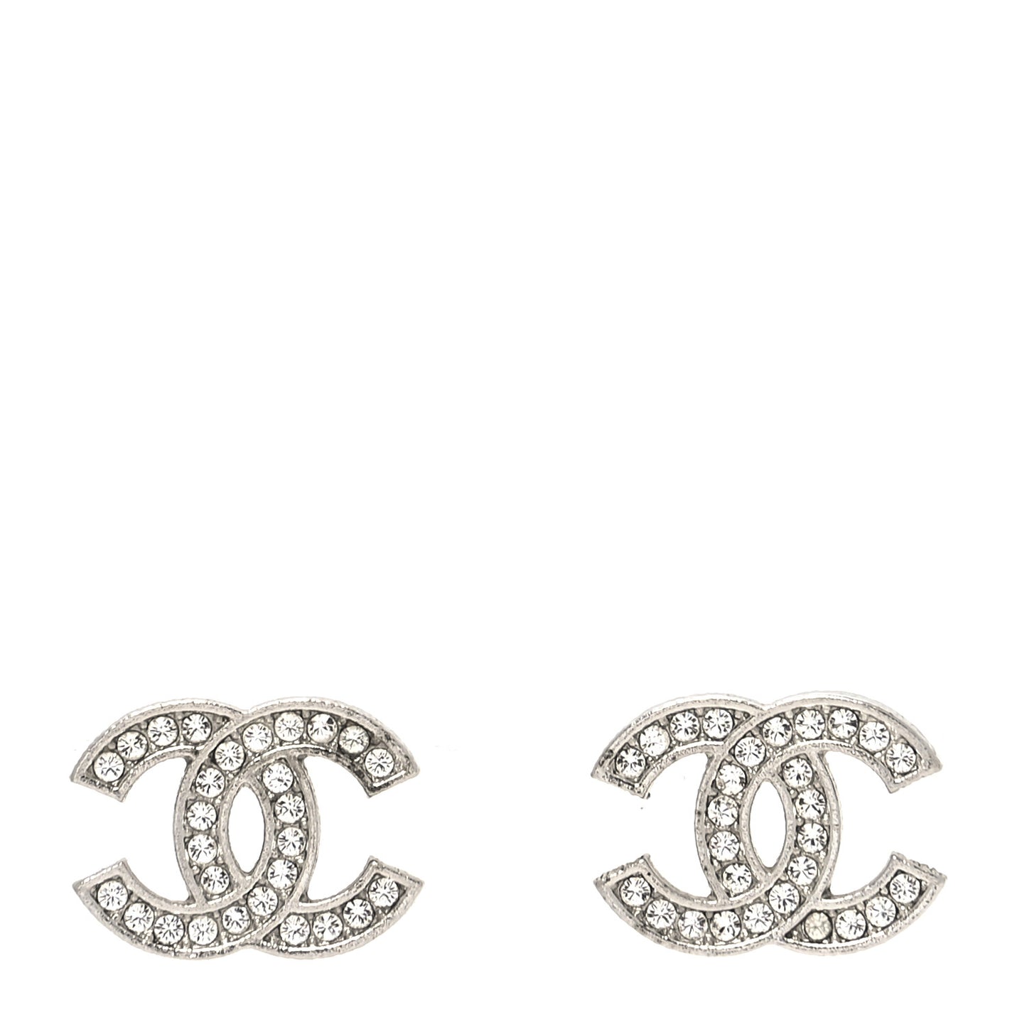 Crystal Timeless CC Earrings Silver