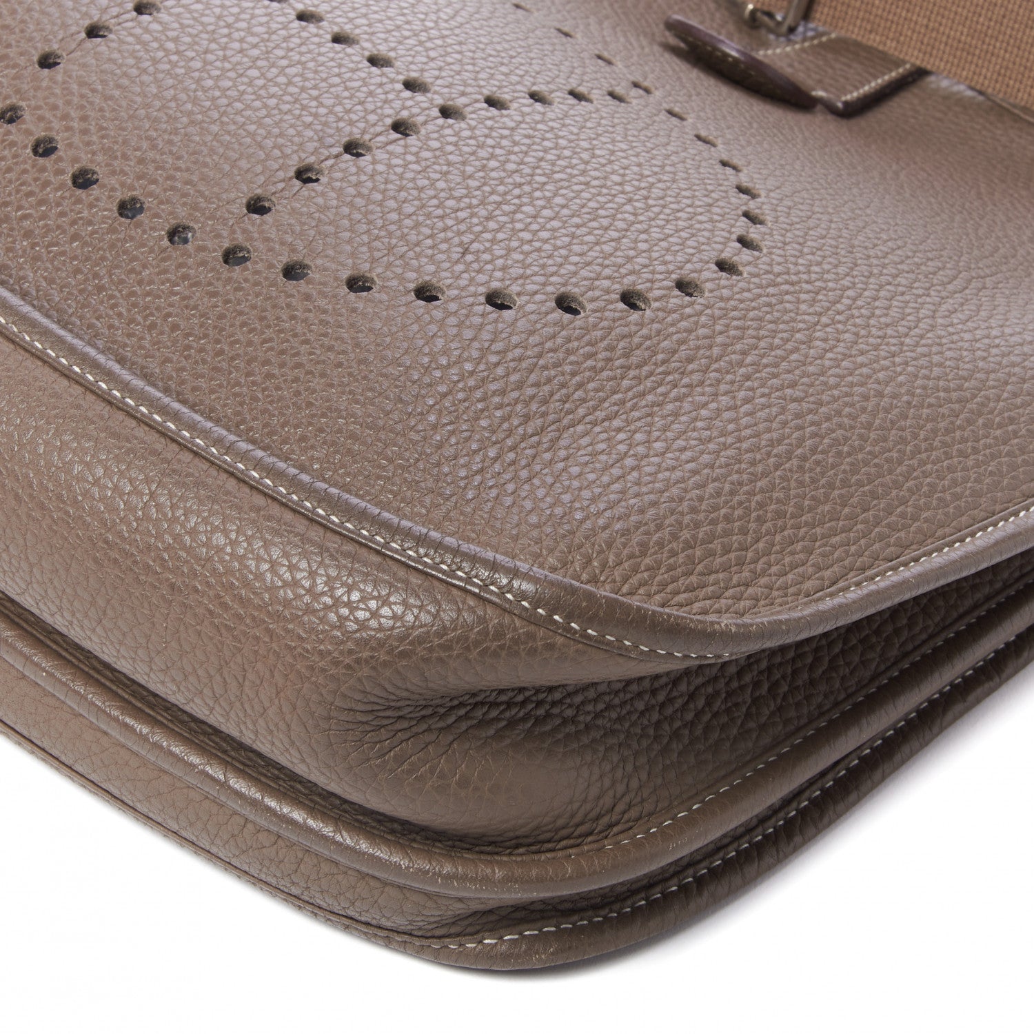 Hermes Taurillon Clemence Evelyne III GM Etoupe 6 of 9