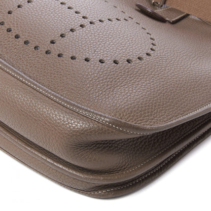 Hermes Taurillon Clemence Evelyne III GM Etoupe 6 of 9