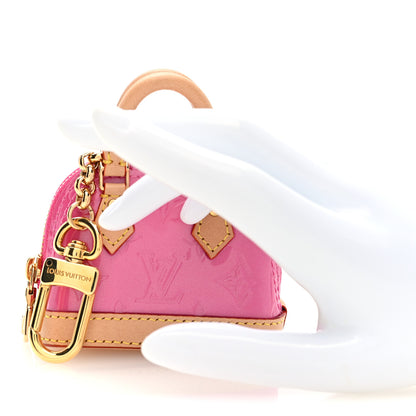 Louis Vuitton Vernis Monogram Micro Alma Bag Charm Key Holder Rose 2 of 6