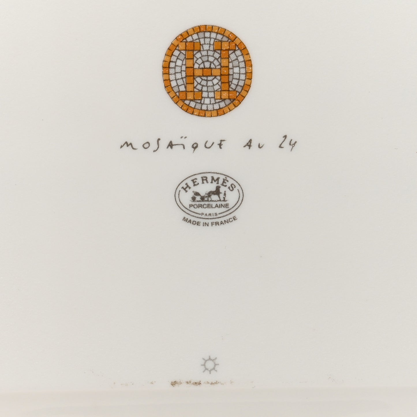 Porcelain Mosaique au 24 Square Plate N°2 Gold