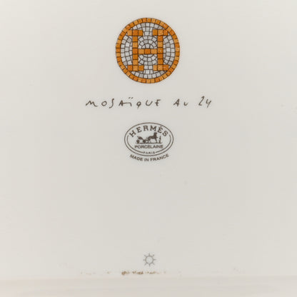Hermes Porcelain Mosaique au 24 Square Plate N°2 Gold 4 of 7
