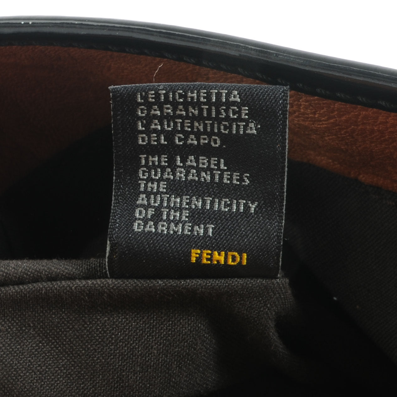 Fendi Nappa Patent B Bag Osso Black 8 of 9