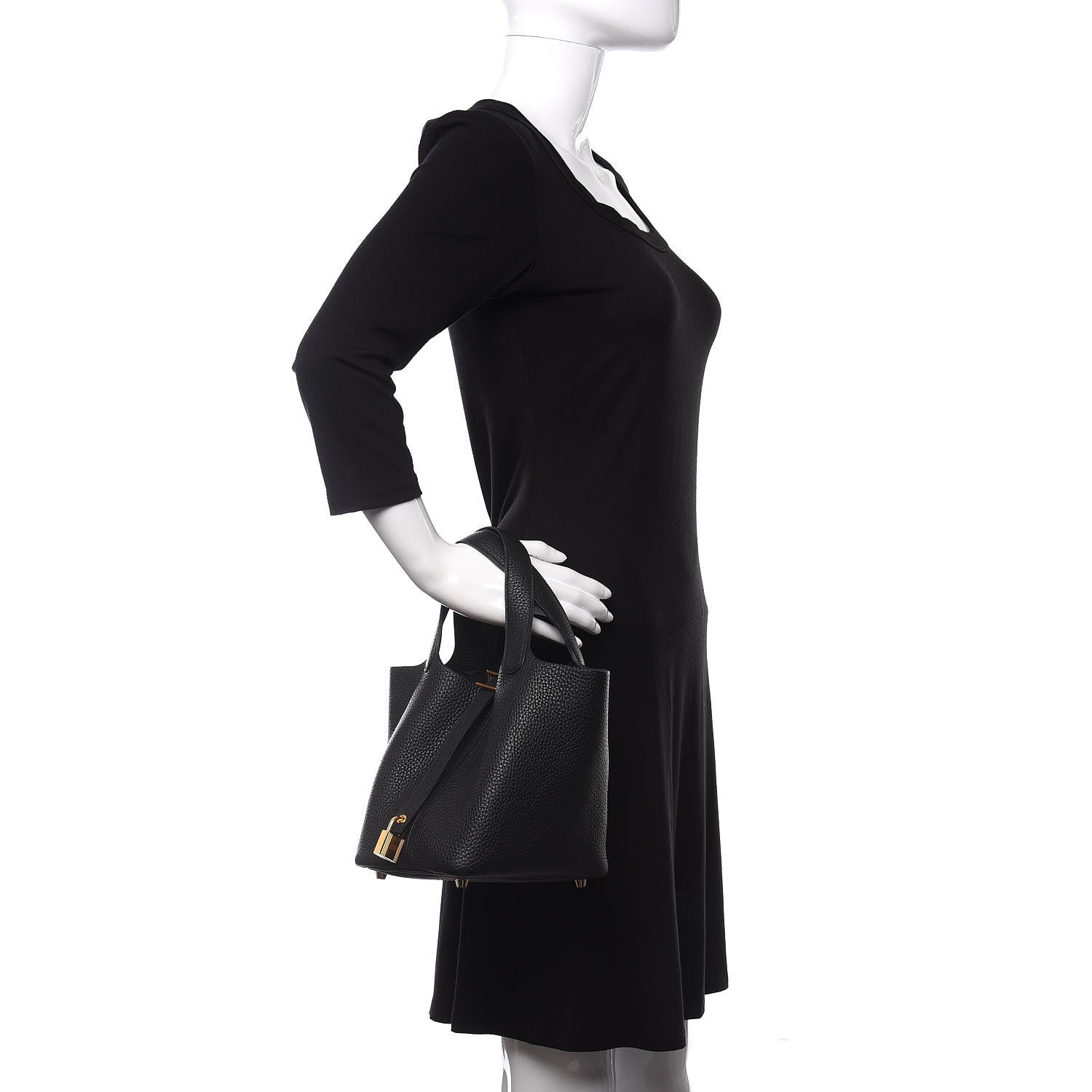 Hermes Taurillon Clemence Picotin Lock 18 PM Black 2 of 11