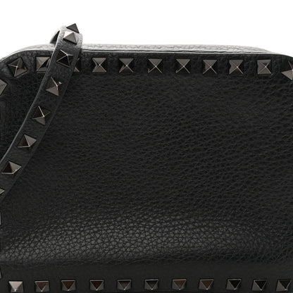 Valentino Garavani Grained Calfskin Rockstud Camera Crossbody Bag Black 7 of 10