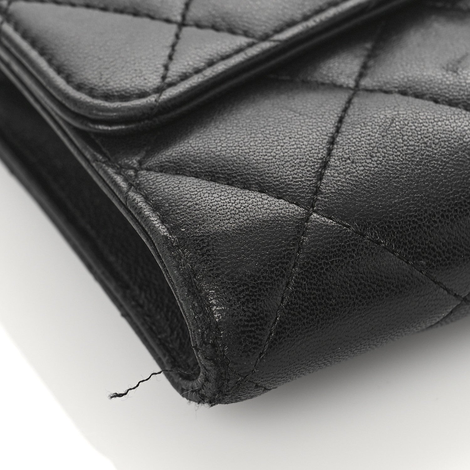 Chanel Lambskin Quilted Large Flap Wallet Black 9 of 13