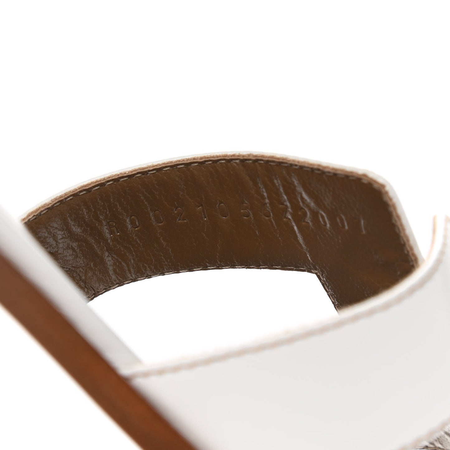 Box Calfskin Oran Sandals 37 White