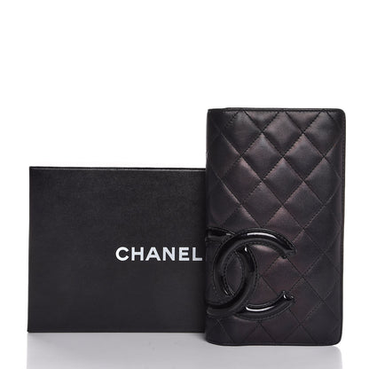Chanel Calfskin Quilted Cambon Yen Wallet Black 12 of 12