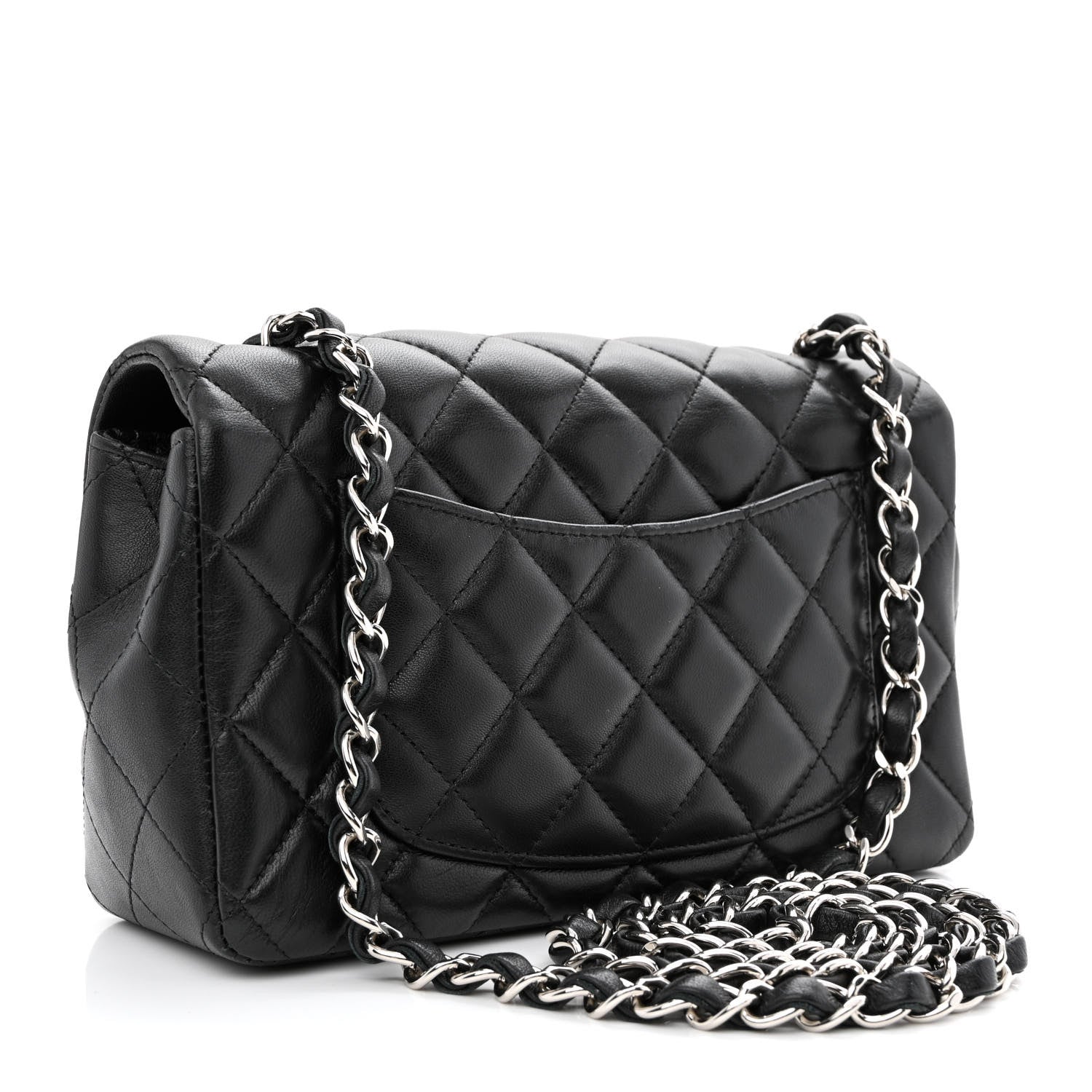 Chanel Lambskin Quilted Mini Rectangular Flap Black 3 of 11