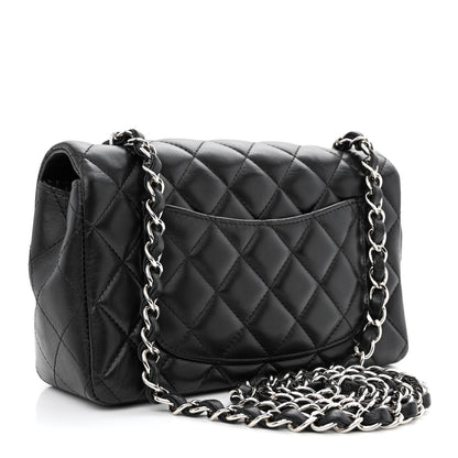 Chanel Lambskin Quilted Mini Rectangular Flap Black 3 of 11