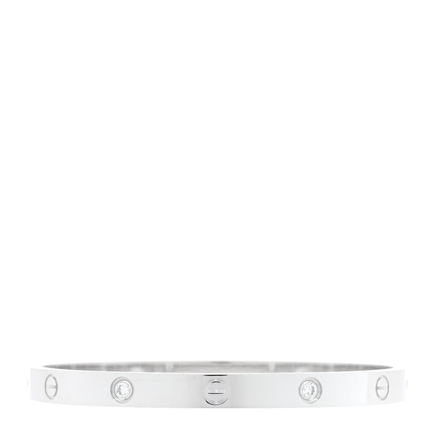 18K White Gold 4 Diamond Love Bracelet 19