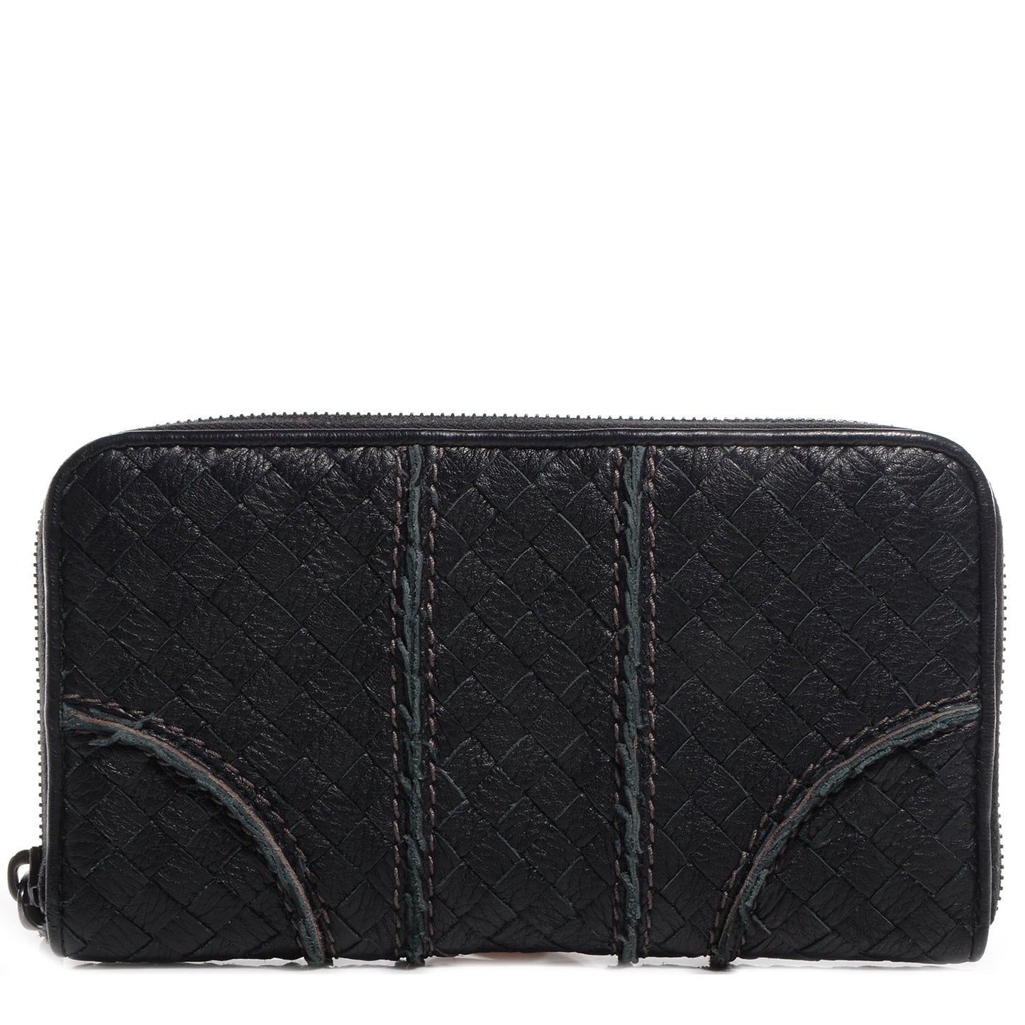 Vivo Cervo Intreccio Zip Around Wallet Nero Black