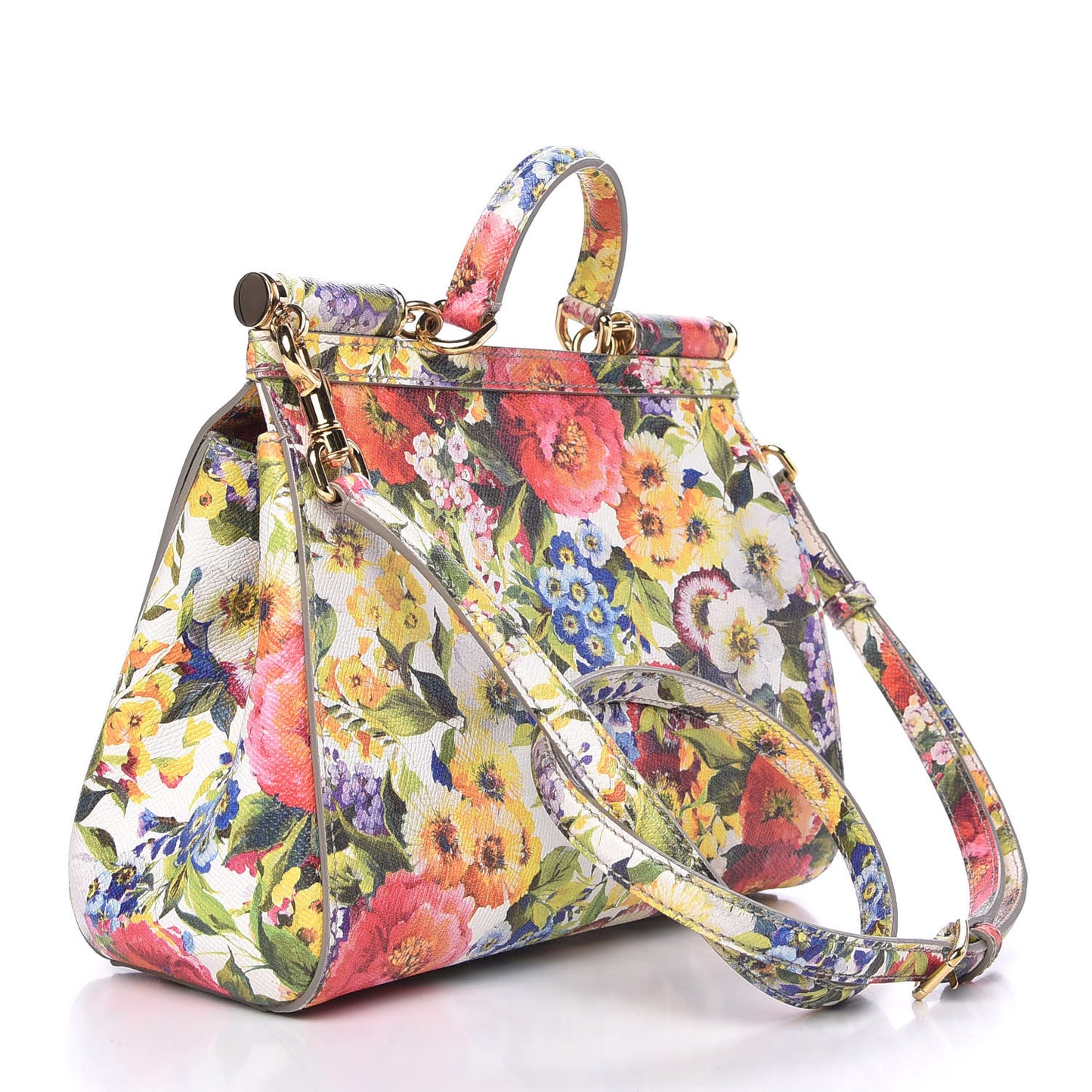 Dauphine Floral Print Medium Miss Sicily Satchel Multicolor
