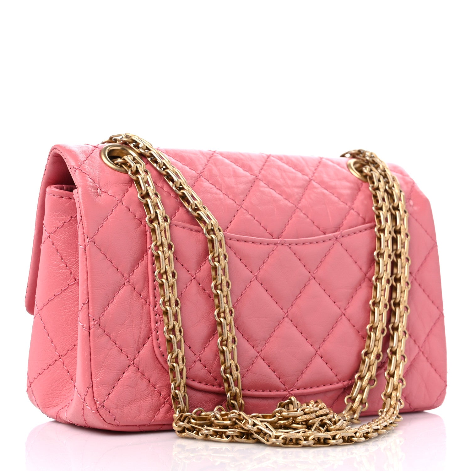 Chanel Aged Calfskin Quilted 2.55 Reissue Mini Flap Pink 2 of 8