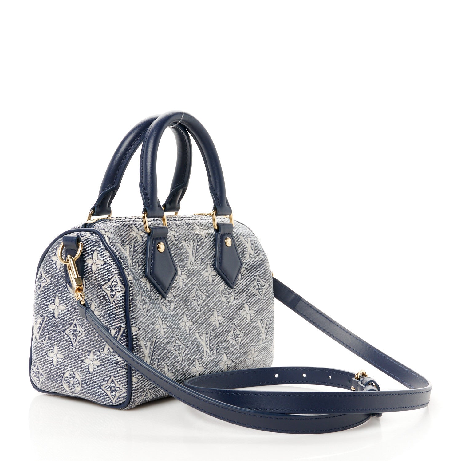Louis Vuitton Monoglam Speedy Bandouliere 20 Blue 3 of 9