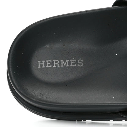 Hermes Calfskin Womens Chypre Sandals 40.5 Black 13 of 17