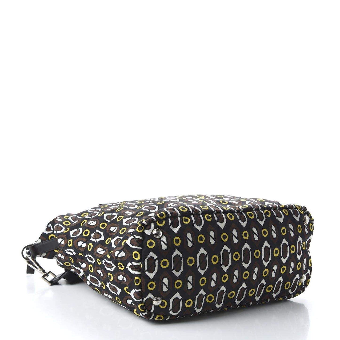 Tessuto Stampato Nylon Saffiano Print Tote Cacao