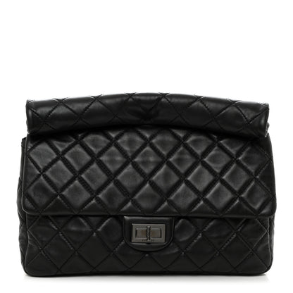 Chanel Lambskin Quilted Jumbo Roll 2.55 Reissue Clutch Black 1 of 11