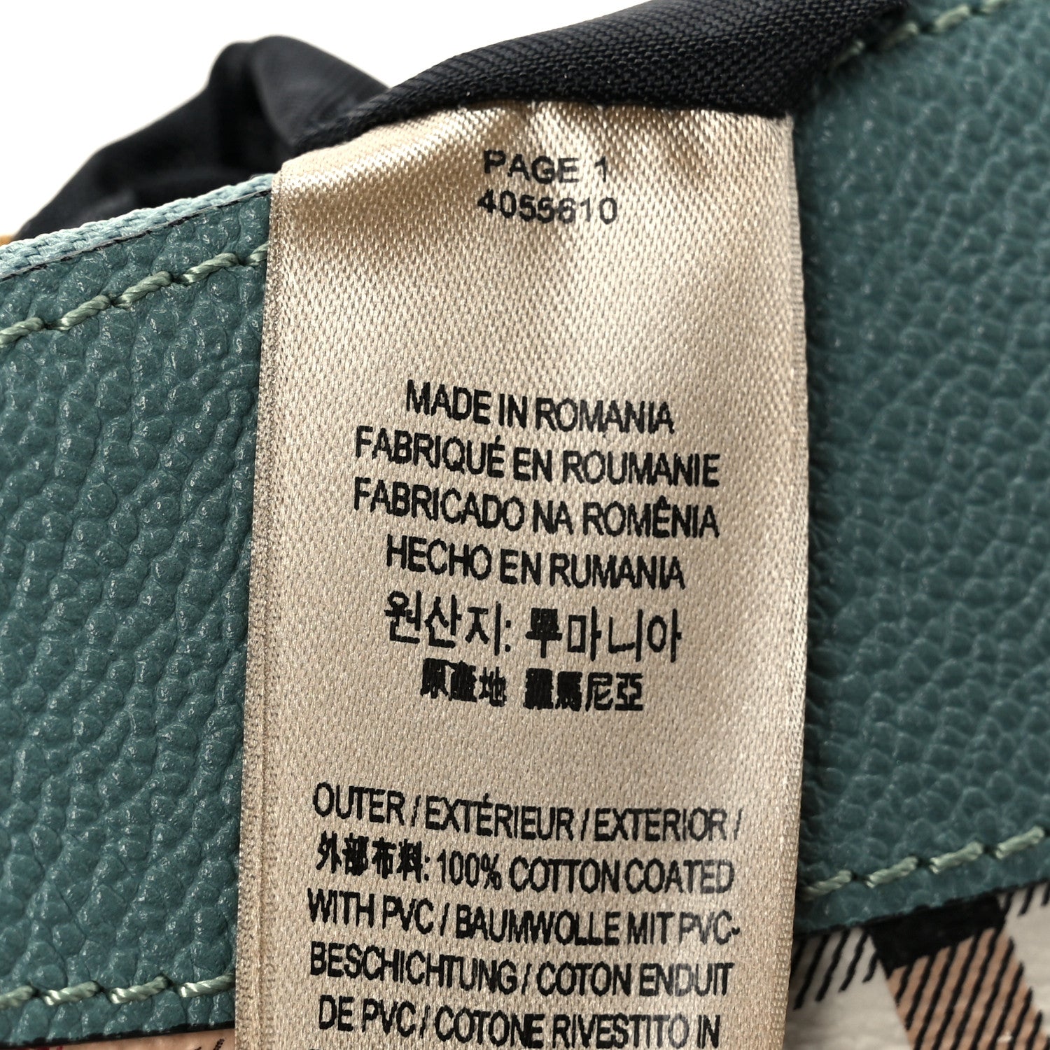 Burberry Haymarket Check Derby Peyton Crossbody Clutch Bag Eucalyptus Green 7 of 10