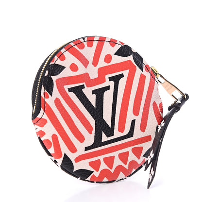 Louis Vuitton Monogram Giant Crafty Round Coin Purse Creme Rouge 2 of 5
