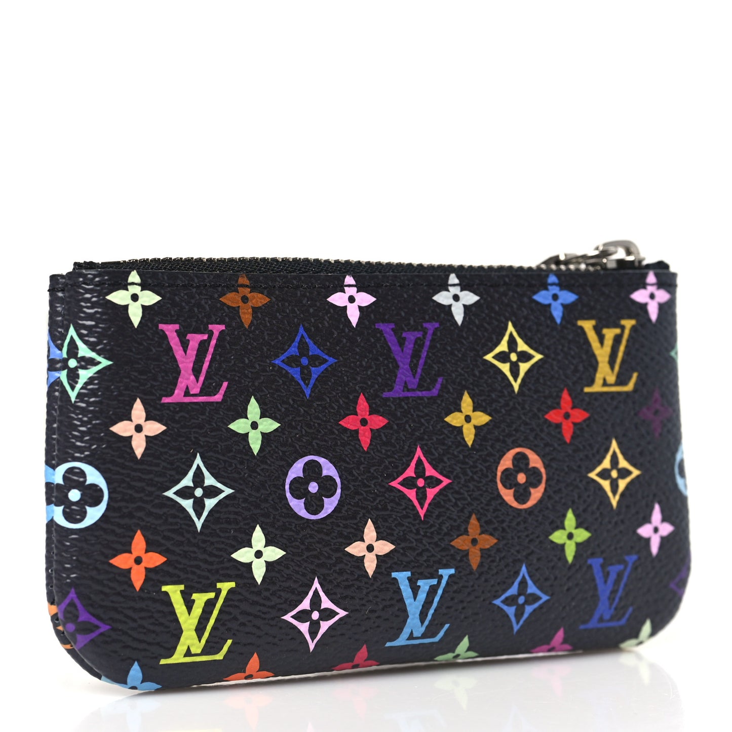 LV X TM Monogram Multicolor Key Pouch Black