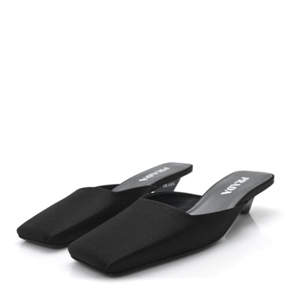 Prada Satin Modellerie Mules 37 Black 4 of 8