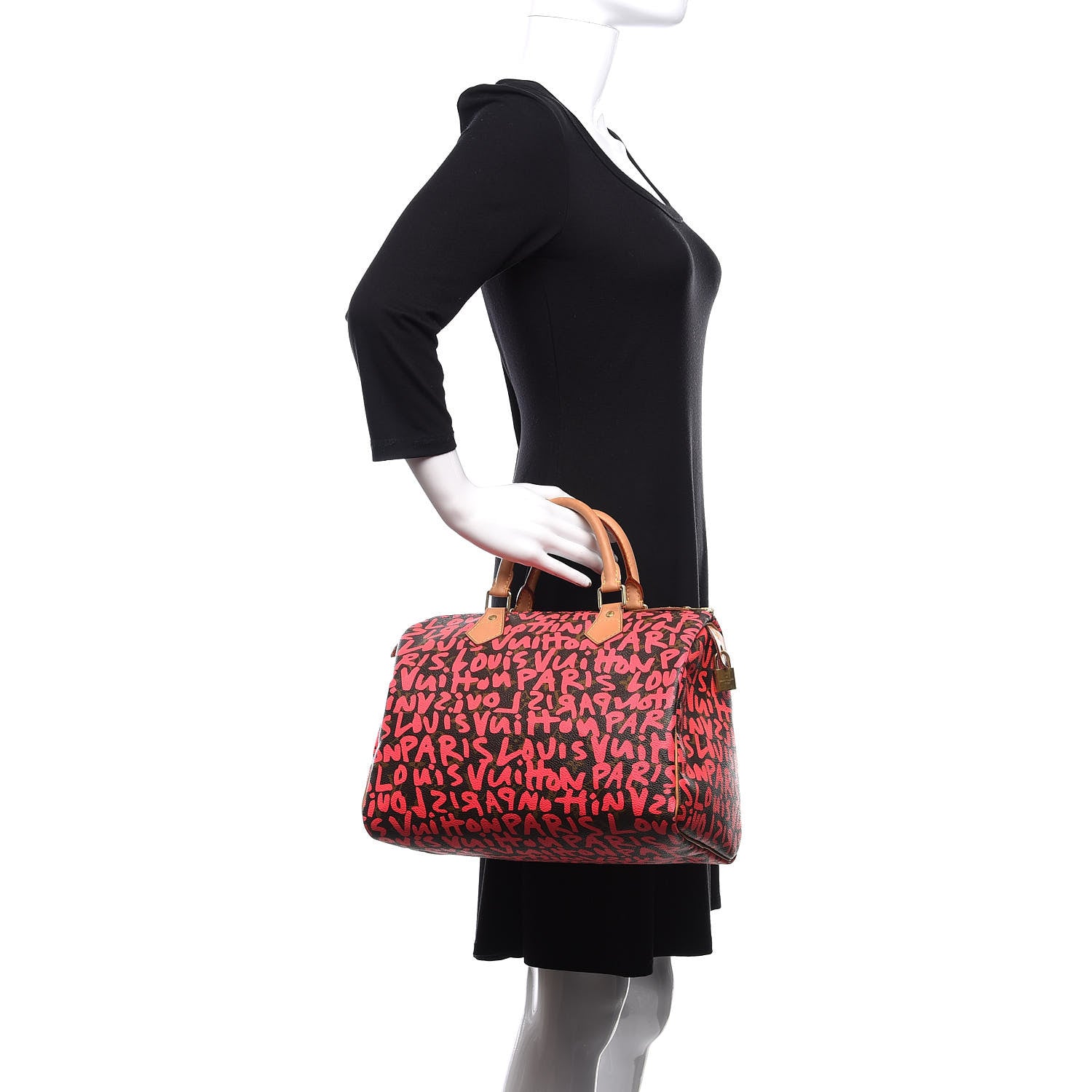Louis Vuitton Monogram Graffiti Speedy 30 Fuchsia 2 of 13