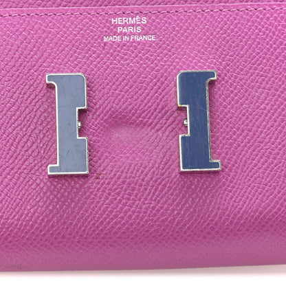Hermes Epsom Enamel Constance Short Wallet Magnolia Bleu Brighton 9 of 10