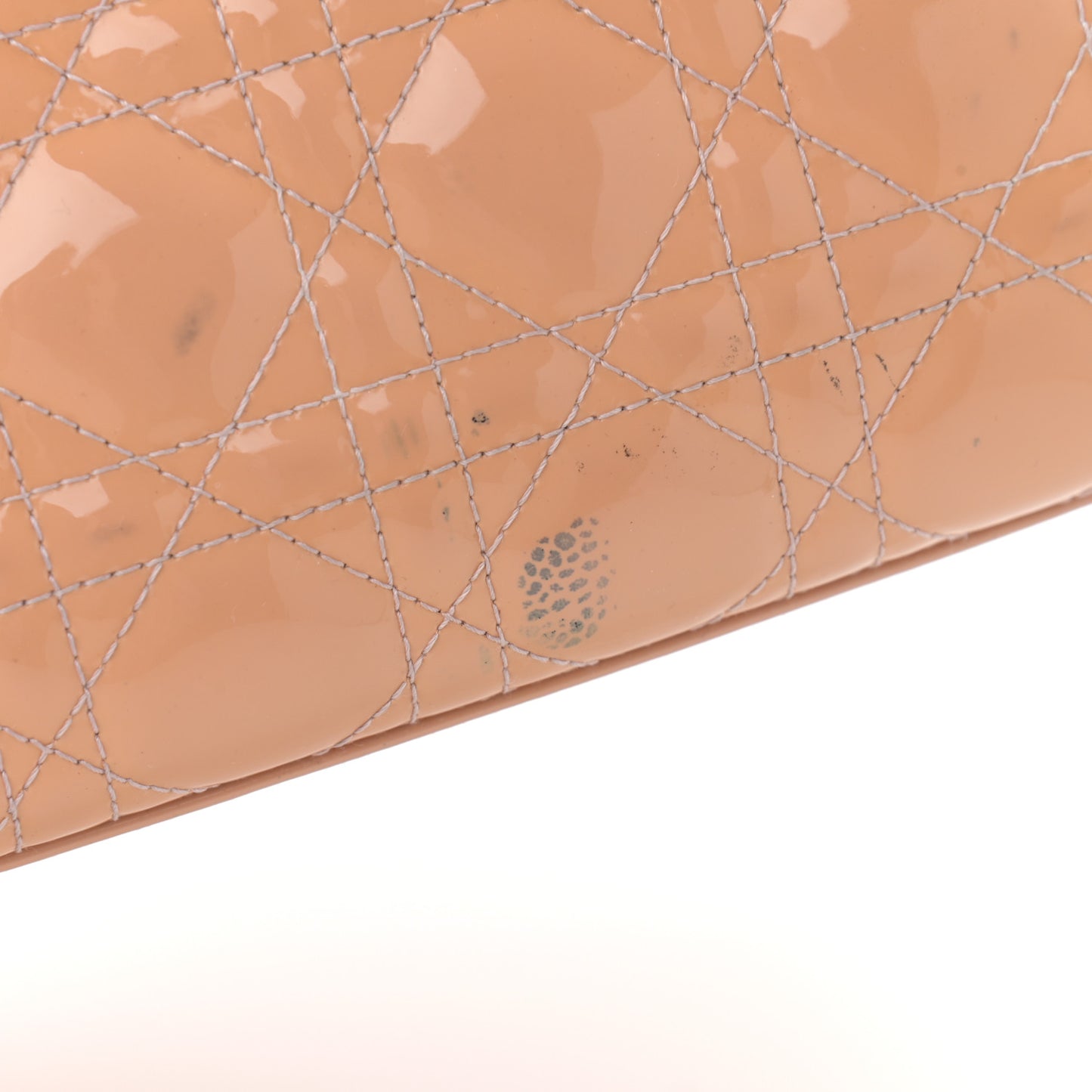 Patent Cannage Medium Lady Dior Pale Pink