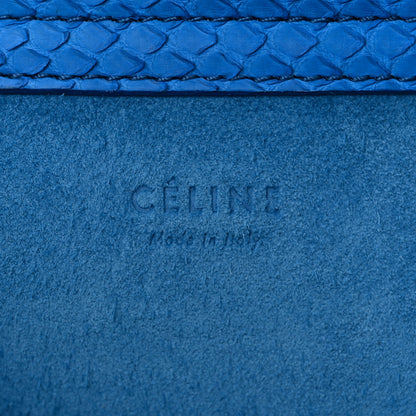 Celine Snakeskin Medium Phantom Luggage Blue 6 of 13