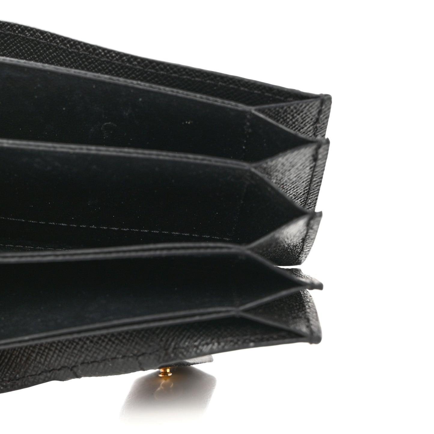 Monogram Gusset Card Holder Black