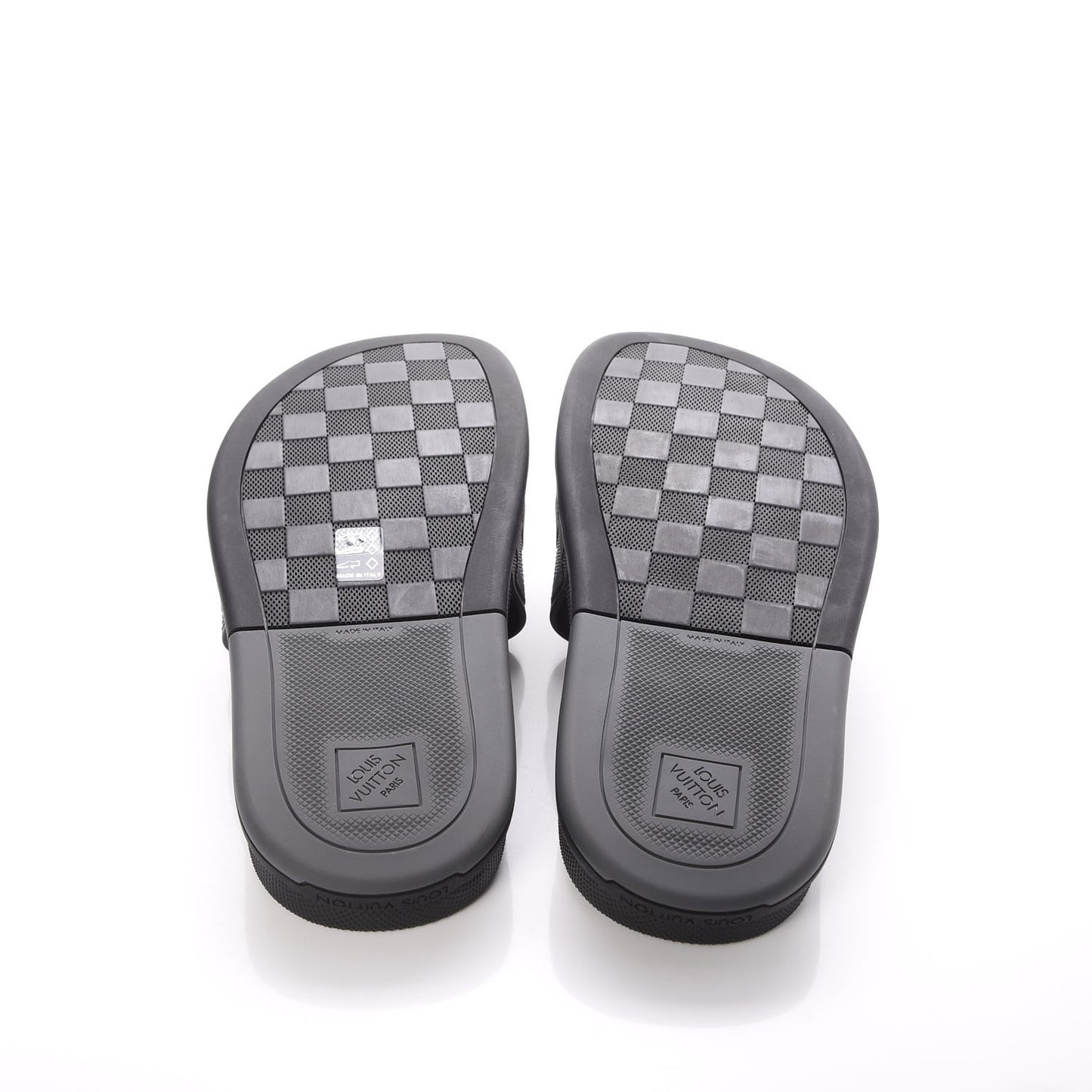 Rubber Damier Mens Waterfront Mules 6 Black