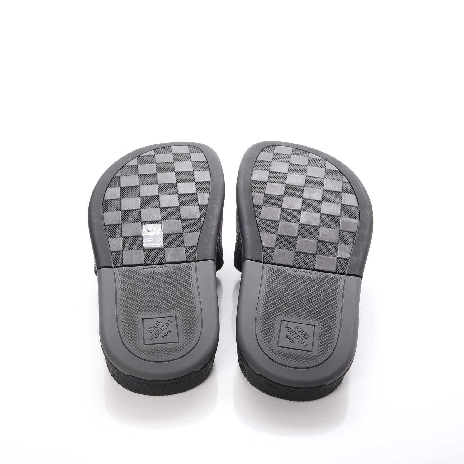 Louis Vuitton Rubber Damier Mens Waterfront Mules 6 Black 5 of 10