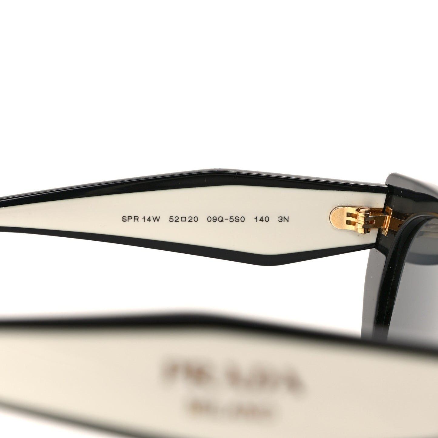 Acetate Sunglasses SPR 14W Black White