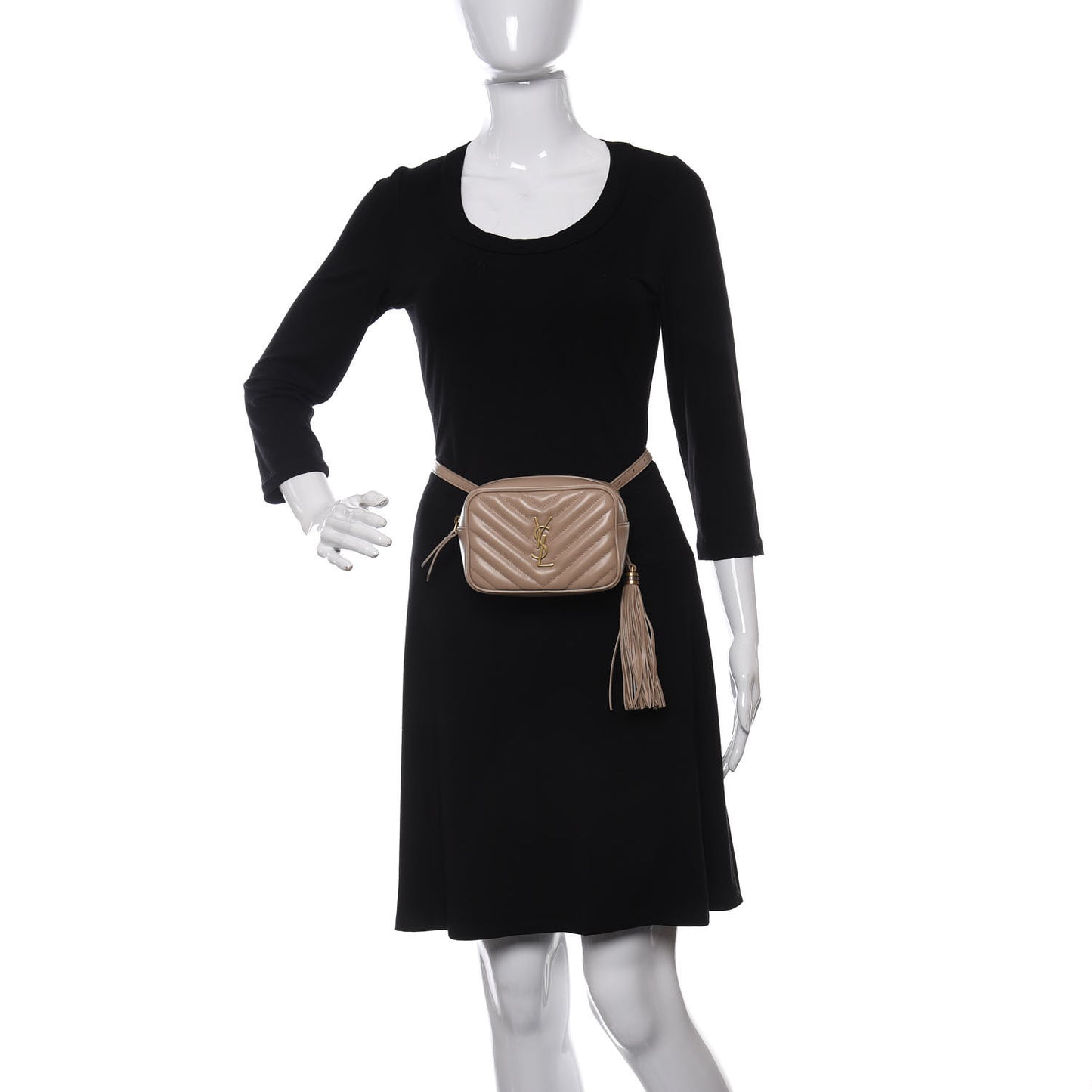 Calfskin Matelasse Monogram Lou Belt Bag Latte