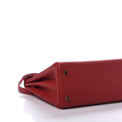 Hermes Taurillon Clemence Kelly Retourne 28 Rouge Casaque 6 of 11