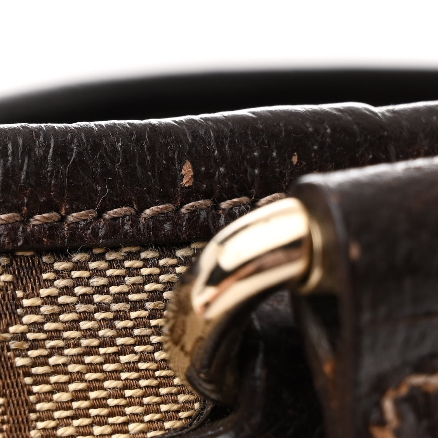 Gucci Monogram Small Charmy Tote Dark Brown 13 of 14