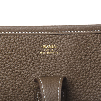 Hermes Taurillon Clemence Evelyne III PM Etoupe 5 of 10