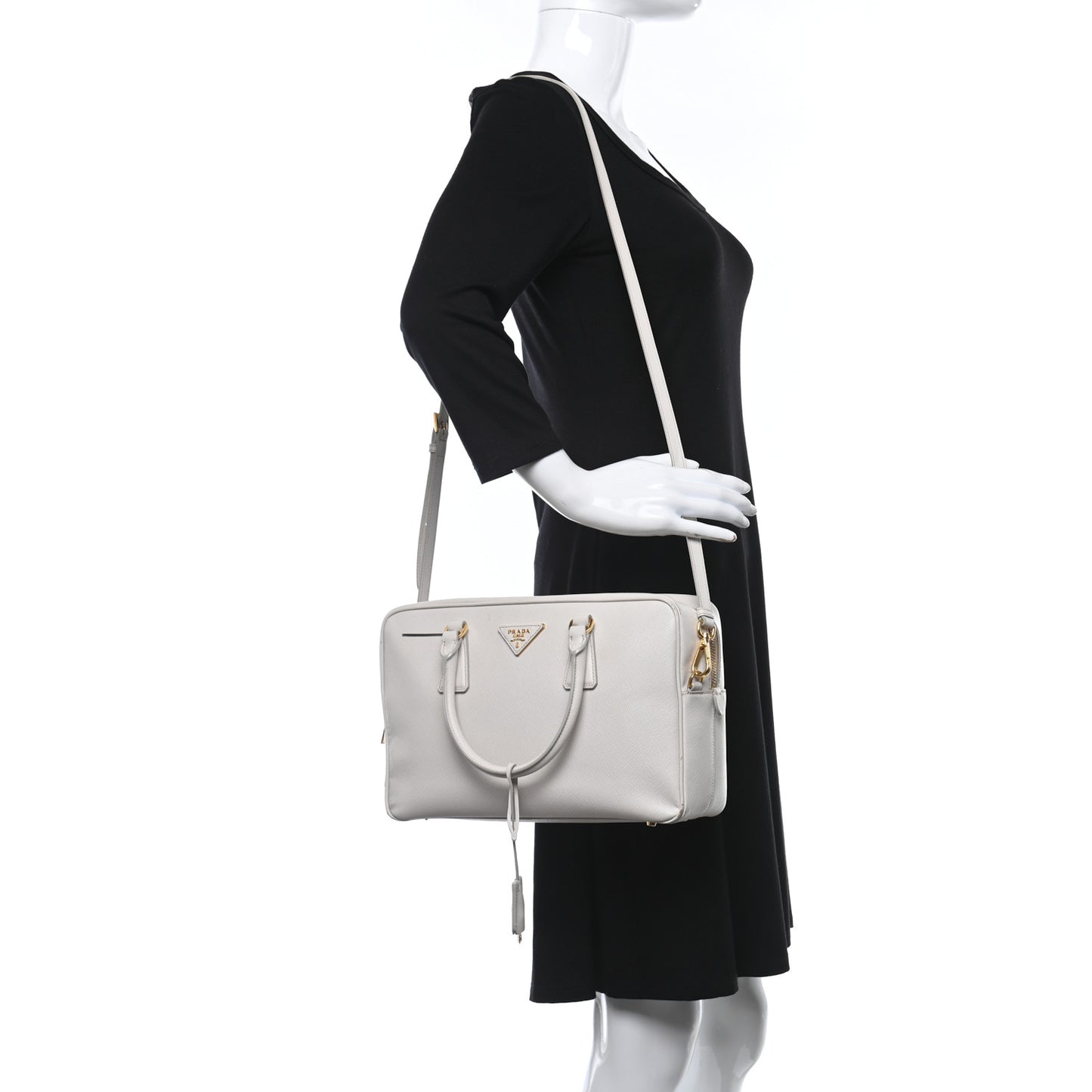 Saffiano Lux Tote Bowler Talco