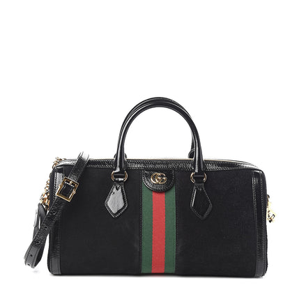 Gucci Suede Patent GG Web Medium Ophidia Boston Black 1 of 9