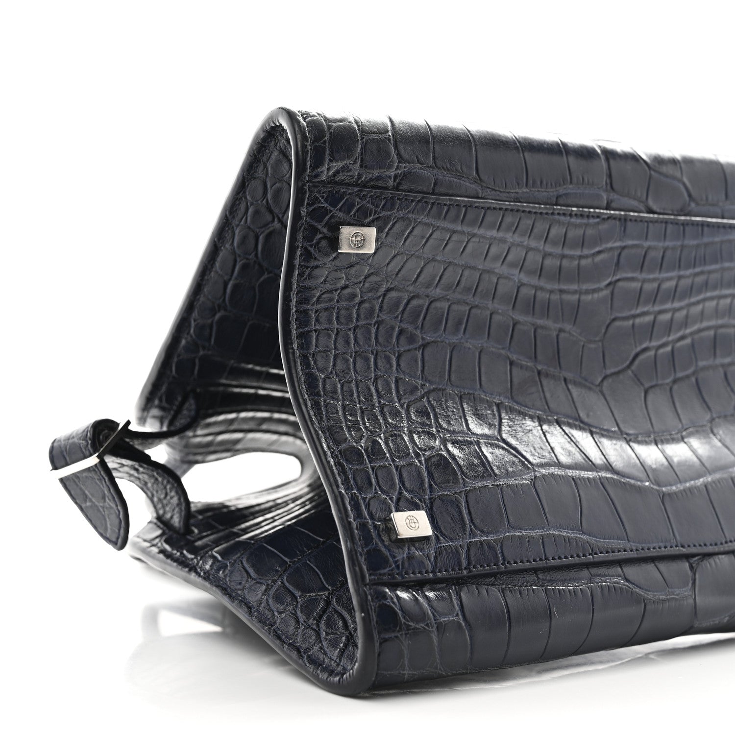 The Row Alligator Margaux 10 Bag Navy 8 of 10
