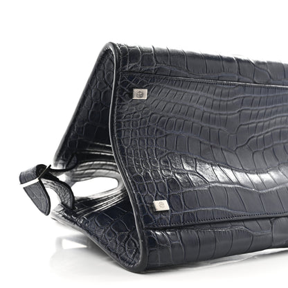 The Row Alligator Margaux 10 Bag Navy 8 of 10