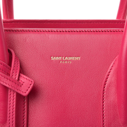 Saint Laurent Calfskin Small Sac De Jour Lipstick Fuchsia 10 of 11