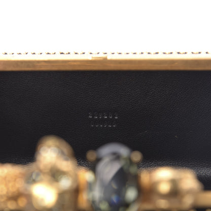 Alexander McQueen Suede Studded Skull Knuckle Box Clutch Black 7 of 10