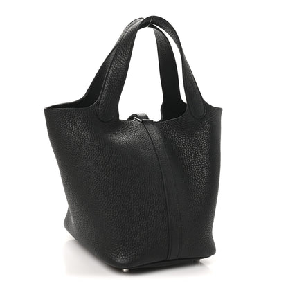 Hermes Taurillon Clemence Picotin Lock 18 PM Black 3 of 13